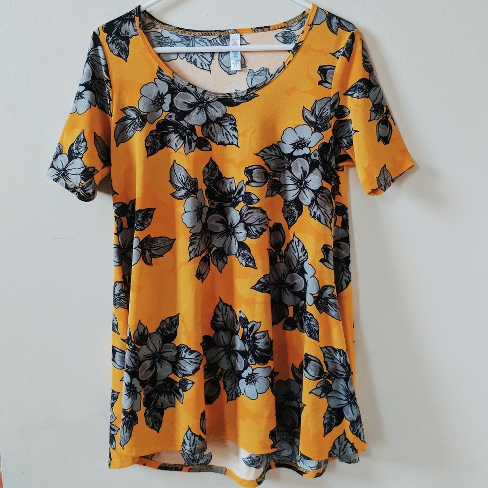 yellow + flower tunic